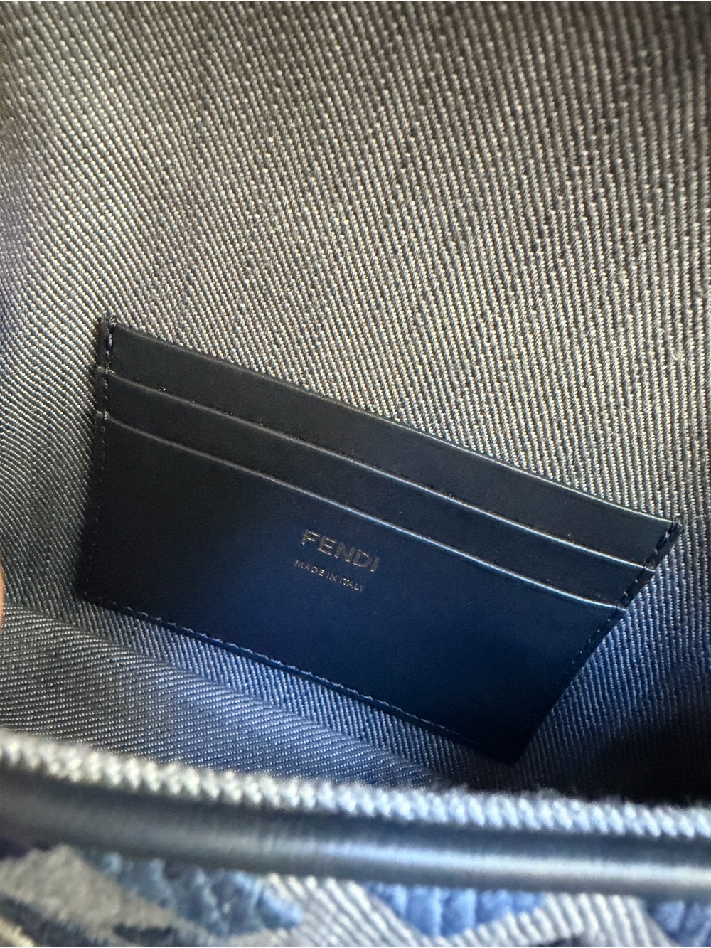 Fendi Navy denim mini baguette - Picture 8 of 12